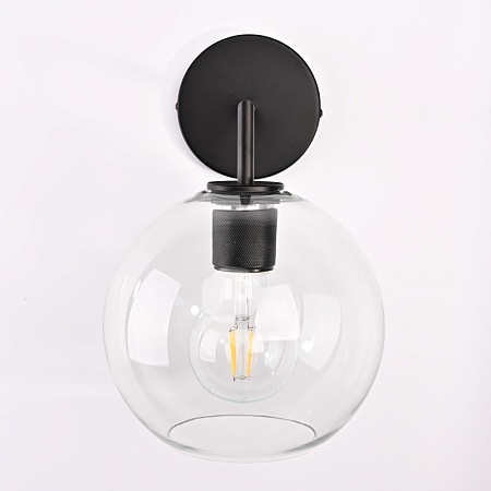 Бра Rh Utilitaire Globe Shade Single Sconce Black Imperiumloft 123275-22 - фото