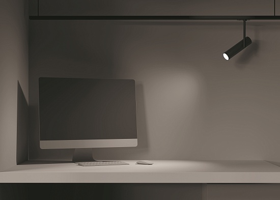 Трековая система Technical встраиваемая однофазная (220 Вольт) чёрная 300x300 TS-S-300-TR005-1-GU10-B