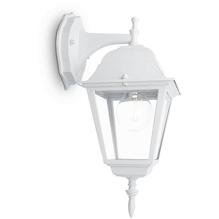 Светильник садово-парковый Feron 4102/PL4102 четырехгранный на стену вниз 60W E27 230V, черный - фото
