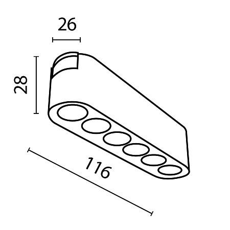 Трековый светильник Technical Points  TR082-1-6W3K-M-B - фото