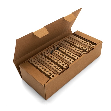 Зажим наборный изолированный (винтовой) ЗНИ - 6,0 (JXB 6), бежевый STEKKER - фото