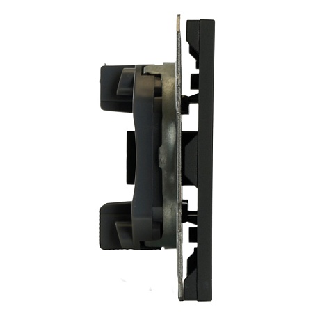 Розетка HDMI 2.0 Type A (механизм), серия Эмили, STEKKER, RST00-5118-05, черный уголь, soft touch - фото