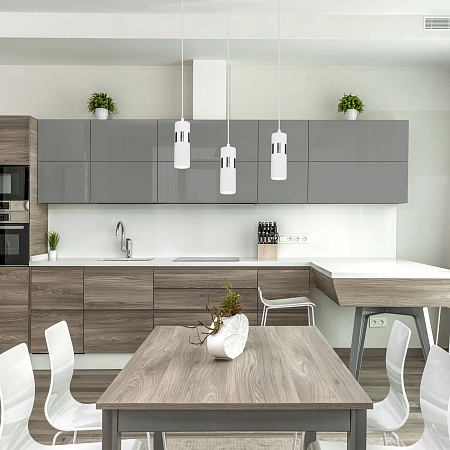 Подвесной акцентный светильник Eurosvet 50096/1 белый/хром - фото