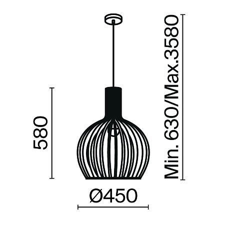 Подвесной светильник Maytoni Roots MOD194PL-01W1 - фото