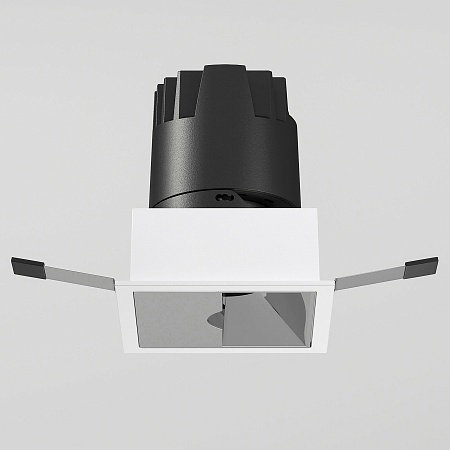 Точечный светодиодный светильник 10W 3000K белый/хром 25091/LED Elektrostandard - фото