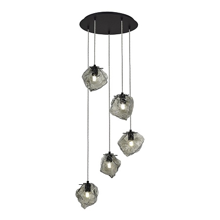 Светильник подвесной ST-Luce Черный/Серо-зеленый E14 5*40W SL1175.403.05 - фото