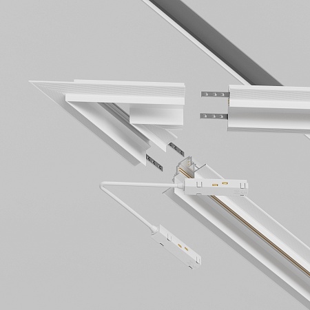 Угол-соединитель 45° Gravity встраиваемый белый - фото