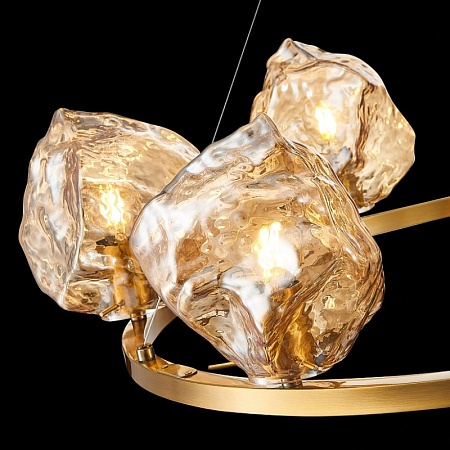 Люстра подвесная ST-Luce Латунь/Янтарный E14 6*40W SL1175.303.06 - фото