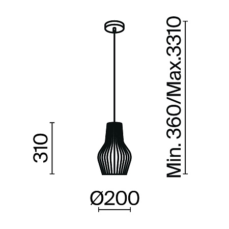 Подвесной светильник Maytoni Roots MOD191PL-01W - фото