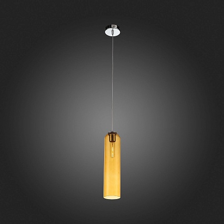 Светильник подвесной ST-Luce Хром/Янтарный E27 1*60W SL1145.193.01 - фото