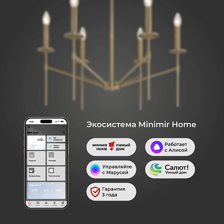 Потолочный светильник Eurosvet 60142/6 латунь - фото