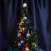 Светодиодная гирлянда Feron CL582 линейная Роса (на плоском проводе) 220V мультиколор c питанием от сети