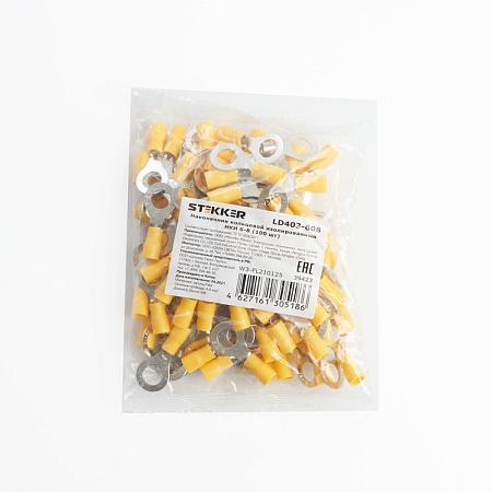 Наконечник кольцевой изолированный НКИ 6-8, LD403-608 (упаковка 100 шт) - фото