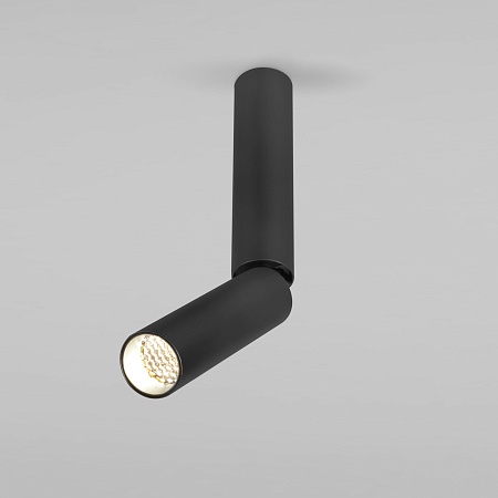 Накладной поворотный светодиодный светильник с антибликовой решеткой Pika 25029/LED 6W 4200K чёрный Elektrostandard - фото