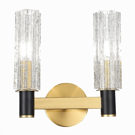 Бра ST-Luce Латунь/Кракелированное стекло E14 2*40W SL1238.301.02 - фото