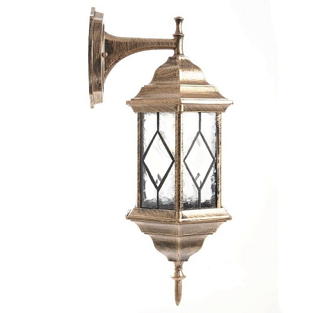 Светильник садово-парковый Feron PL124 шестигранный на постамент 60W E27 230V, черное золото - фото