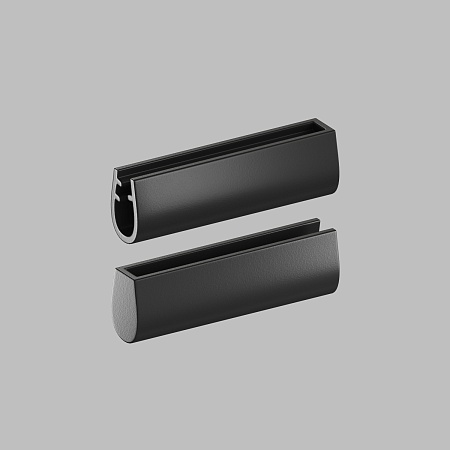 TR5520-BK Наконечник для трека-ремня Belty, серия Base, IP20, черный, пластик - фото