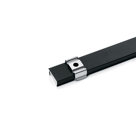 Профиль алюминиевый накладной, черный, CAB262 - фото
