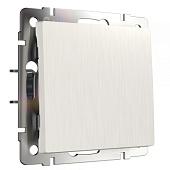 Выключатель одноклавишный перламутровый рифленый WL13-SW-1G