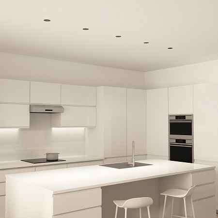 DK3026-WB Встраиваемый светильник, IP 20, 10 Вт, GU5.3, LED, белый/черный, пластик - фото