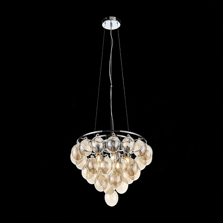 Светильник подвесной ST-Luce Хром/Коньячный E27 5*60W SL432.203.05 - фото