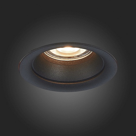 Св-к встр. Черный GU10 1*50W D89xH40 220V Без ламп ST200.408.01 - фото