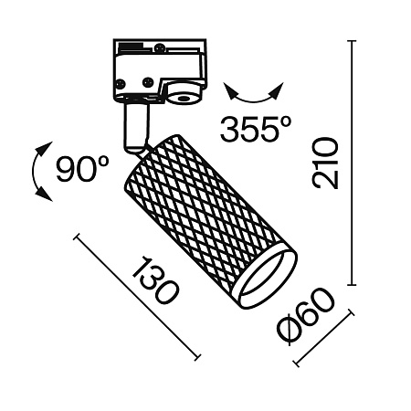 Трековый светильник Technical Focus Design TR011-1-GU10-G - фото