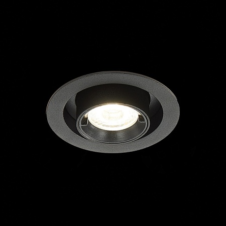 Св-к встр. Черный LED 1*12W 4000K 900Lm Ra80 24° IP20 D90xH92 180-240V ST702.348.12 - фото