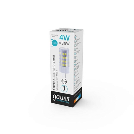 Светодиодная лампа Gauss ELEMENTARY 4W 400Lm 4100K G4 10724 - фото