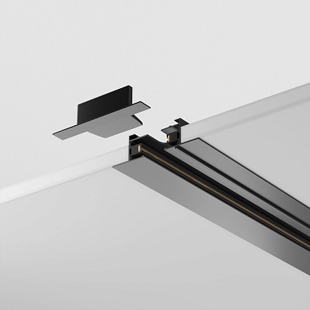 Трековая система Technical встраиваемая однофазная (220 Вольт) чёрная 300x300 TS-S-300-TR025-1-GU10-B