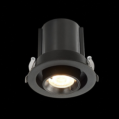 Св-к встр. Черный LED 1*12W 3000K 900Lm Ra80 24° IP20 D90xH92 180-240V ST702.338.12 - фото