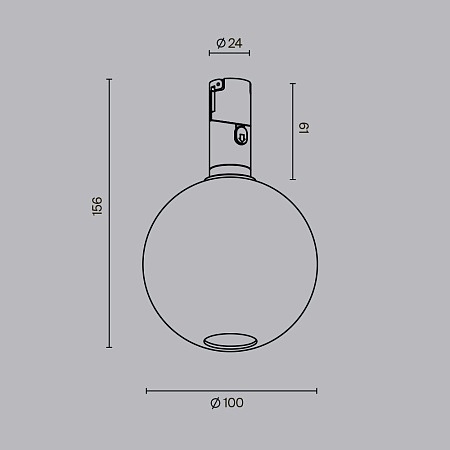 Трековая система Technical гибкая на стену чёрная 150x150x150 TS-Z-150-TR205-1-3W3K-B