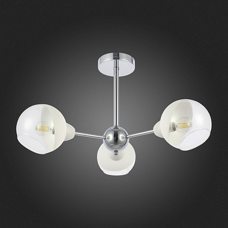 Светильник потолочный Хром/Прозрачный, Матовый никель E14 3*40W SLE102702-03 - фото