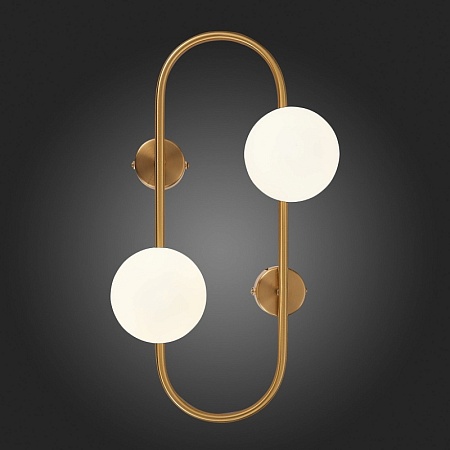 Бра ST-Luce Латунь/Белый G9 2*5W SL1149.301.02 - фото