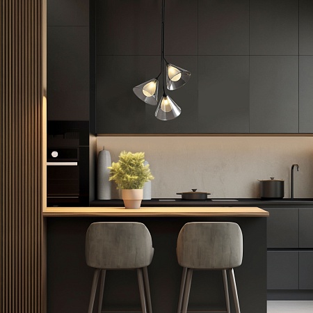 Подвесной светильник Eurosvet 70161/3 черный - фото