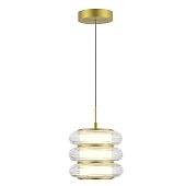 Светильник подвесной ST-Luce золото/прозрачный LED 1*16W 3000K SL6239.203.03