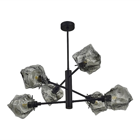 Люстра потолочная ST-Luce Черный/Серо-зеленый E14 6*40W SL1175.402.06 - фото