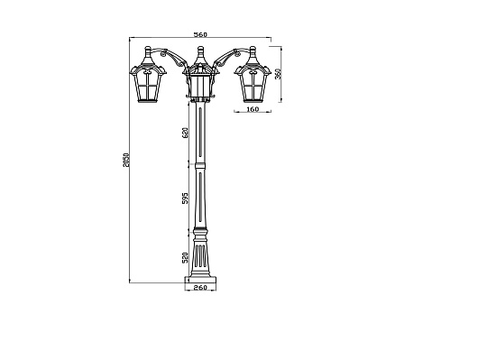 Садово-парковый светильник Outdoor Albion O413FL-03GB - фото