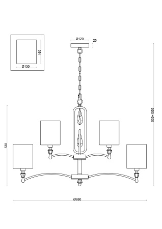 Подвесной светильник Freya Riverside FR1007PL-12BS - фото