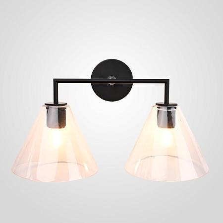 Бра Rh Utilitaire Funnel Shade Double Sconce Black Imperiumloft 123266-22 - фото
