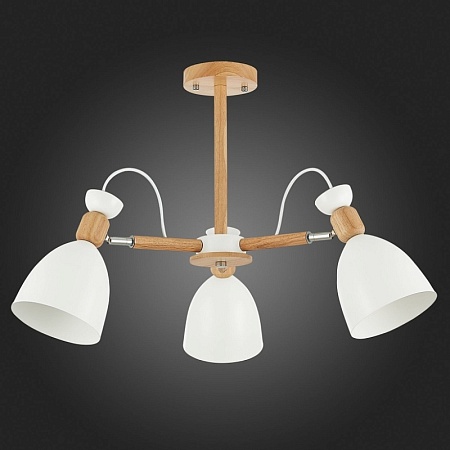 Светильник потолочный Светлое дерево, Белый/Белый E27 3*60W SLE103802-03 - фото