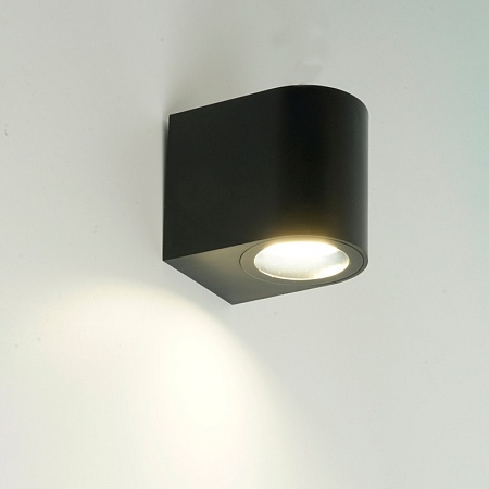 Светильник садово-парковый Feron.ONE DH014-P,на стену, GU10 220-240V, черный пластик - фото