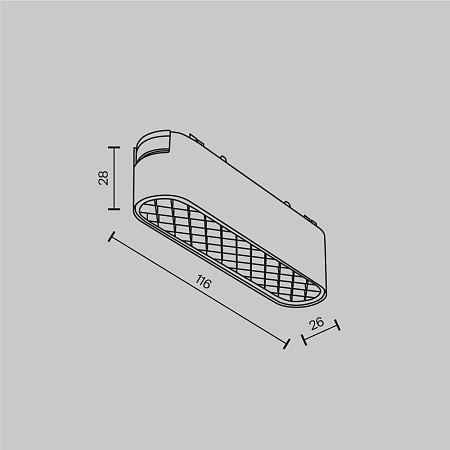 Трековый светильник Technical Basis Grid TR084-1-6W4K-W - фото