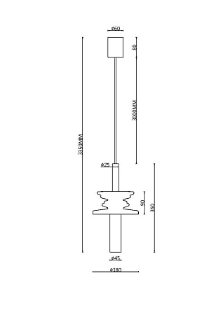 Подвесной светильник Maytoni Sound Wave MOD255PL-01B3 - фото