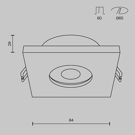 Встраиваемый светильник Technical Stark DL083-01-GU10-SQ-W - фото