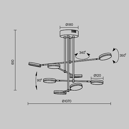 Подвесной светильник Maytoni Fad MOD070PL-L48B3K - фото