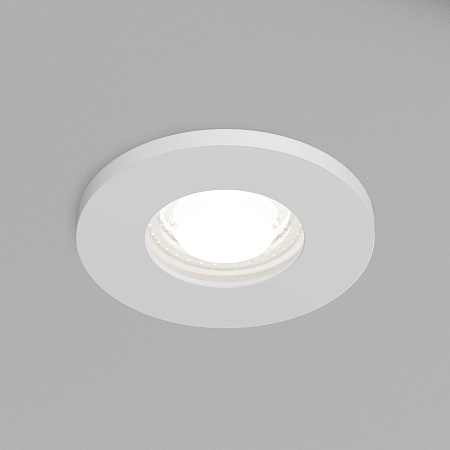 DK2036-WH Встраиваемый светильник влагозащ., IP 44, до 15 Вт, GU10, LED, белый, алюминий - фото