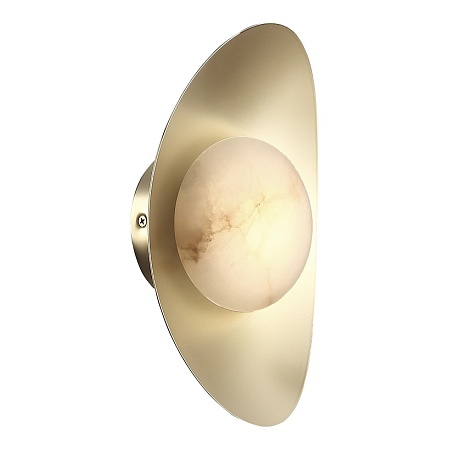 Светильник настенный ST-Luce Золотистый/Алебастр LED 1*7W 3000K SL6229.211.01 - фото