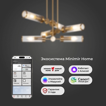 Потолочный светильник Eurosvet 60166/6 латунь - фото