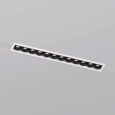 DK2515-WB Встраиваемый светильник SPACE со светодиодом L240mm 220V 20W 38° 4000К IP20 белый/черный алюминий - фото